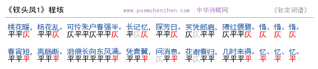 《钗头凤1》词谱检测 http://www.poemshenzhen.com出品
